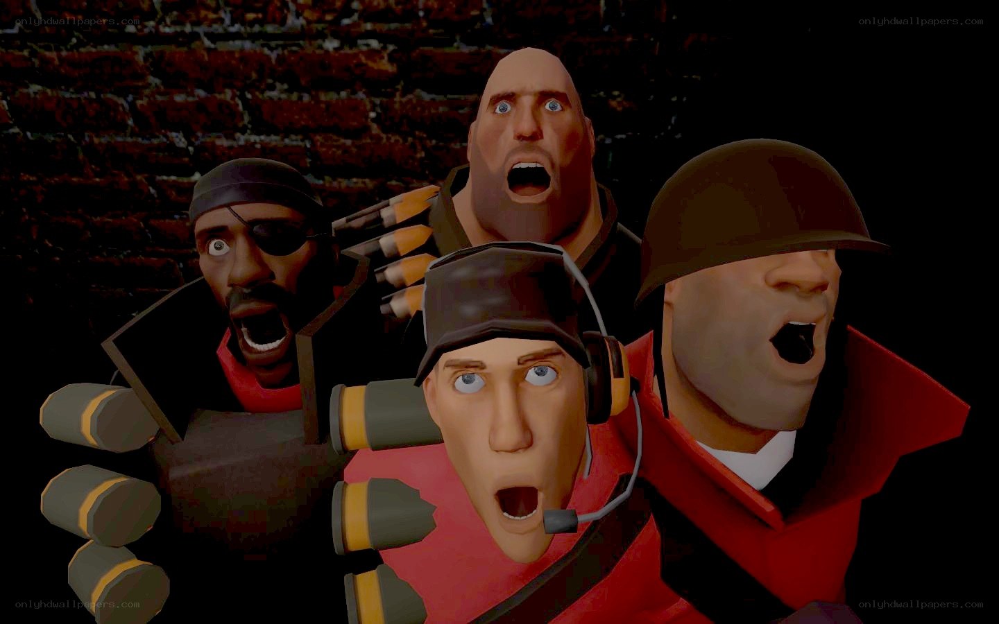 Team Fortress 2 characters screaming