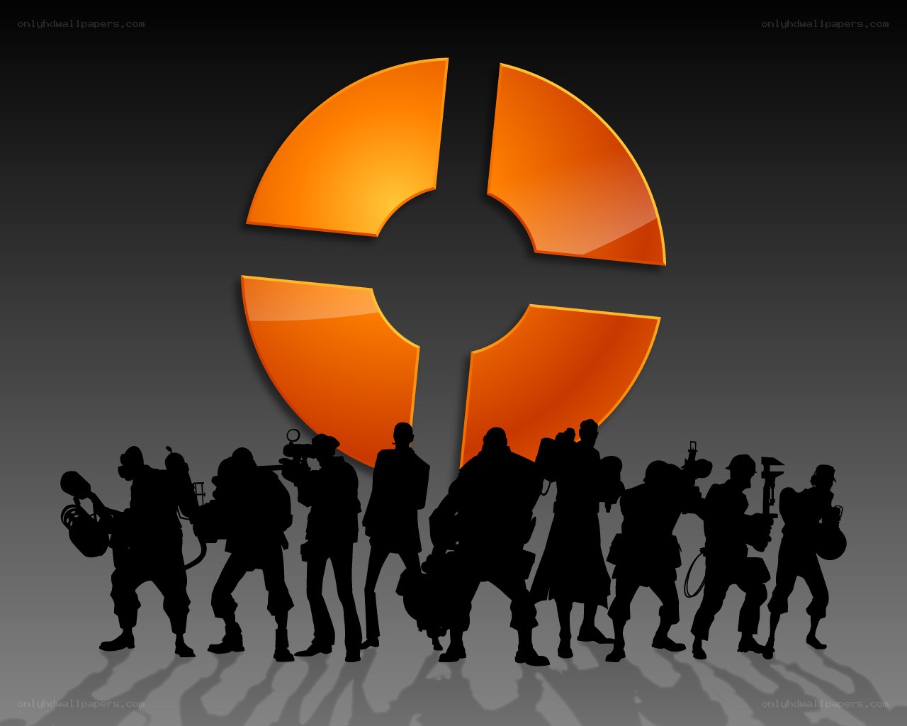 Team Fortress 2 characters silhouette