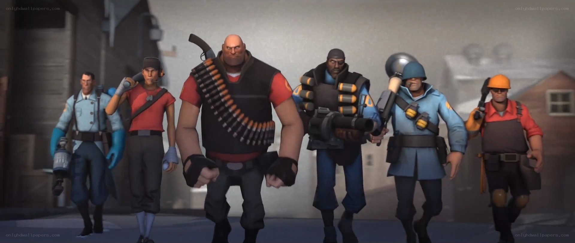 Team Fortress 2 characters walking