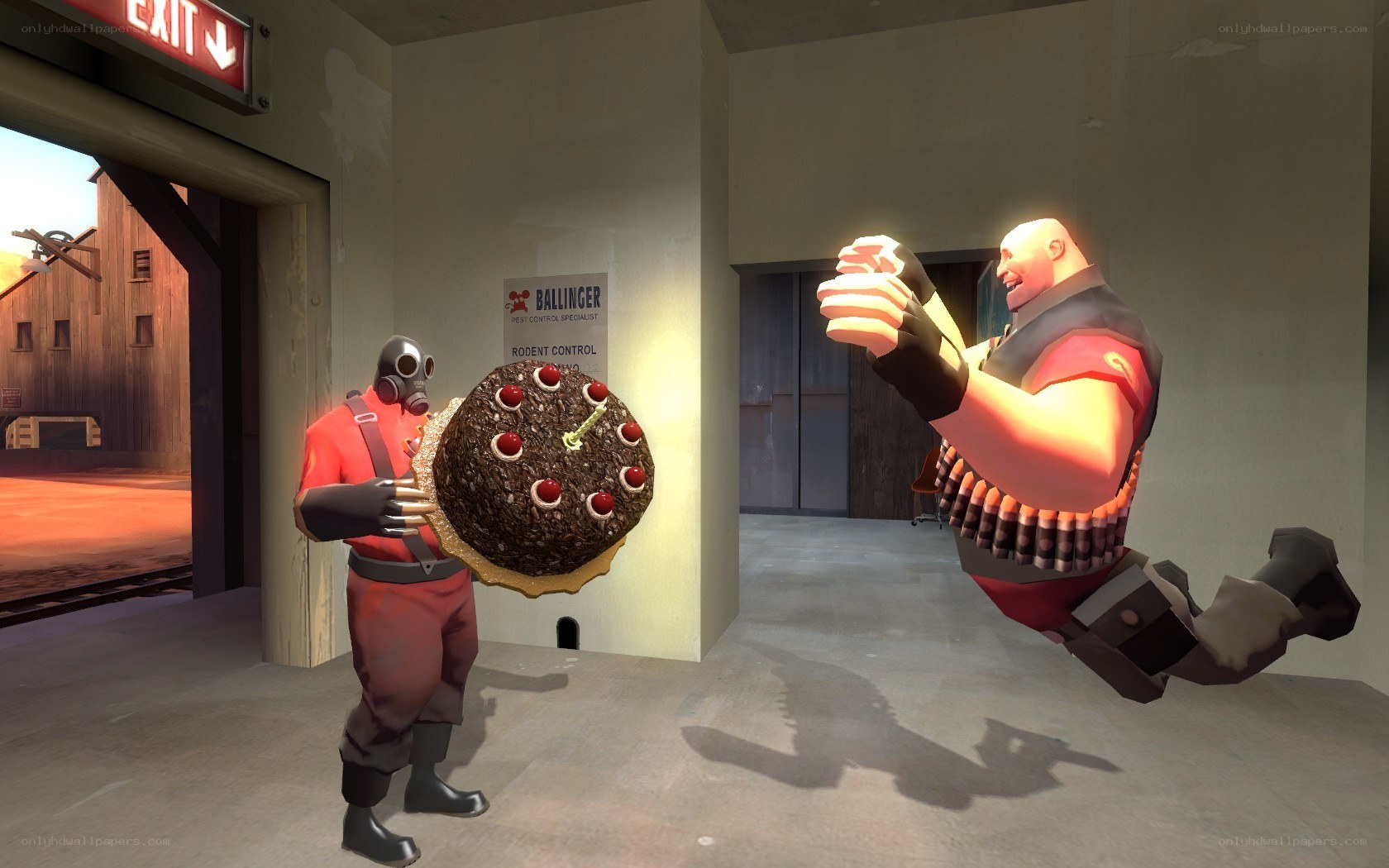 Team Fortress 2 characters with cake
