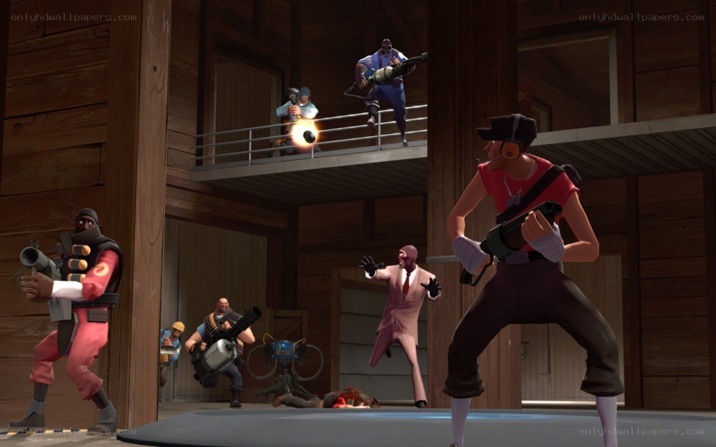 Team Fortress 2 combat scene