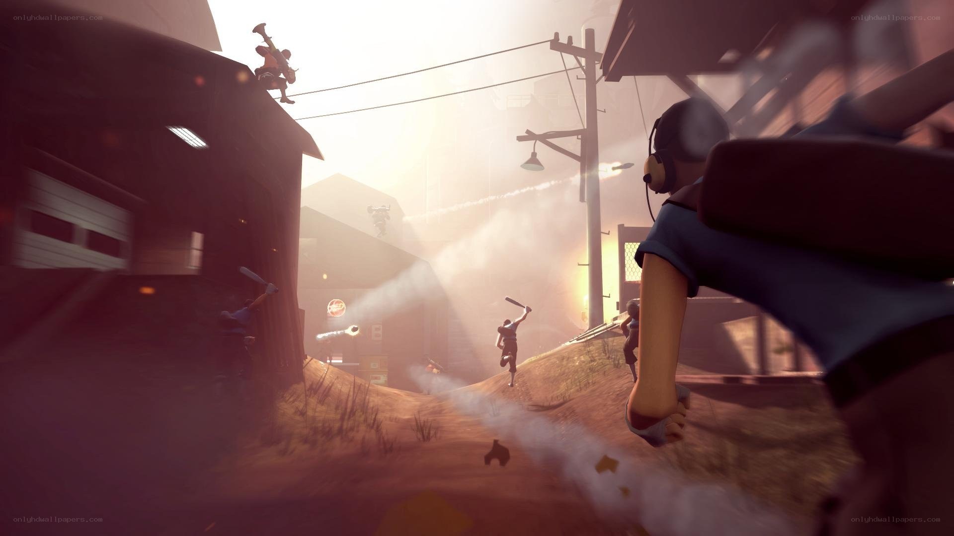 Team Fortress 2 combat scene