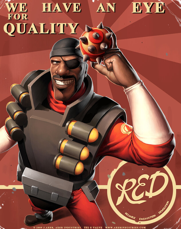 Team Fortress 2 Demoman poster