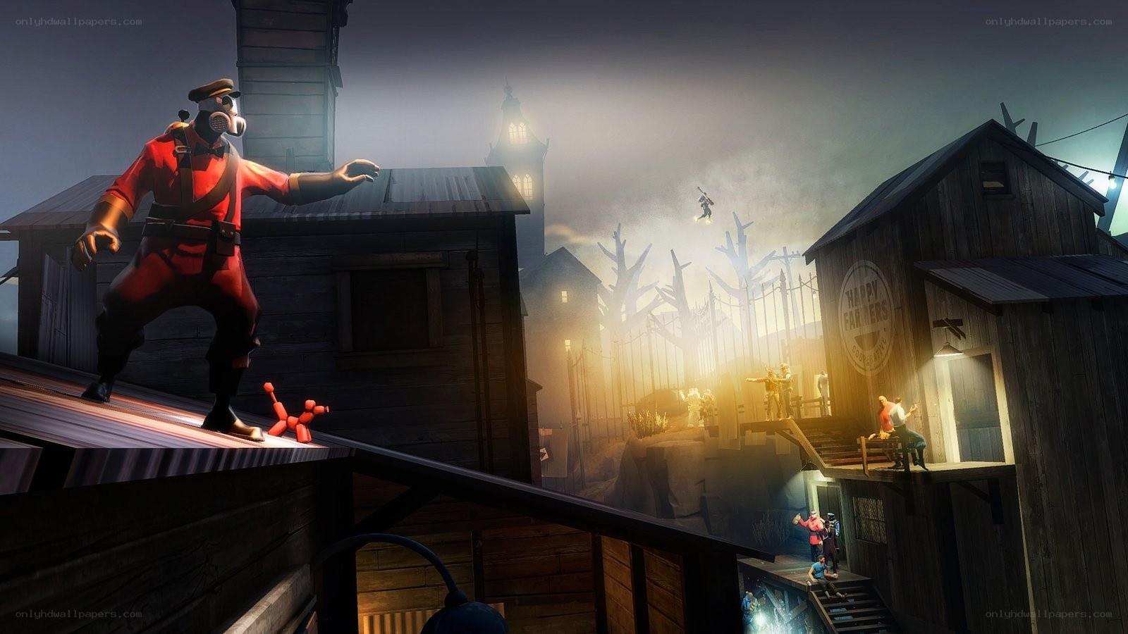 Team Fortress 2 night scene