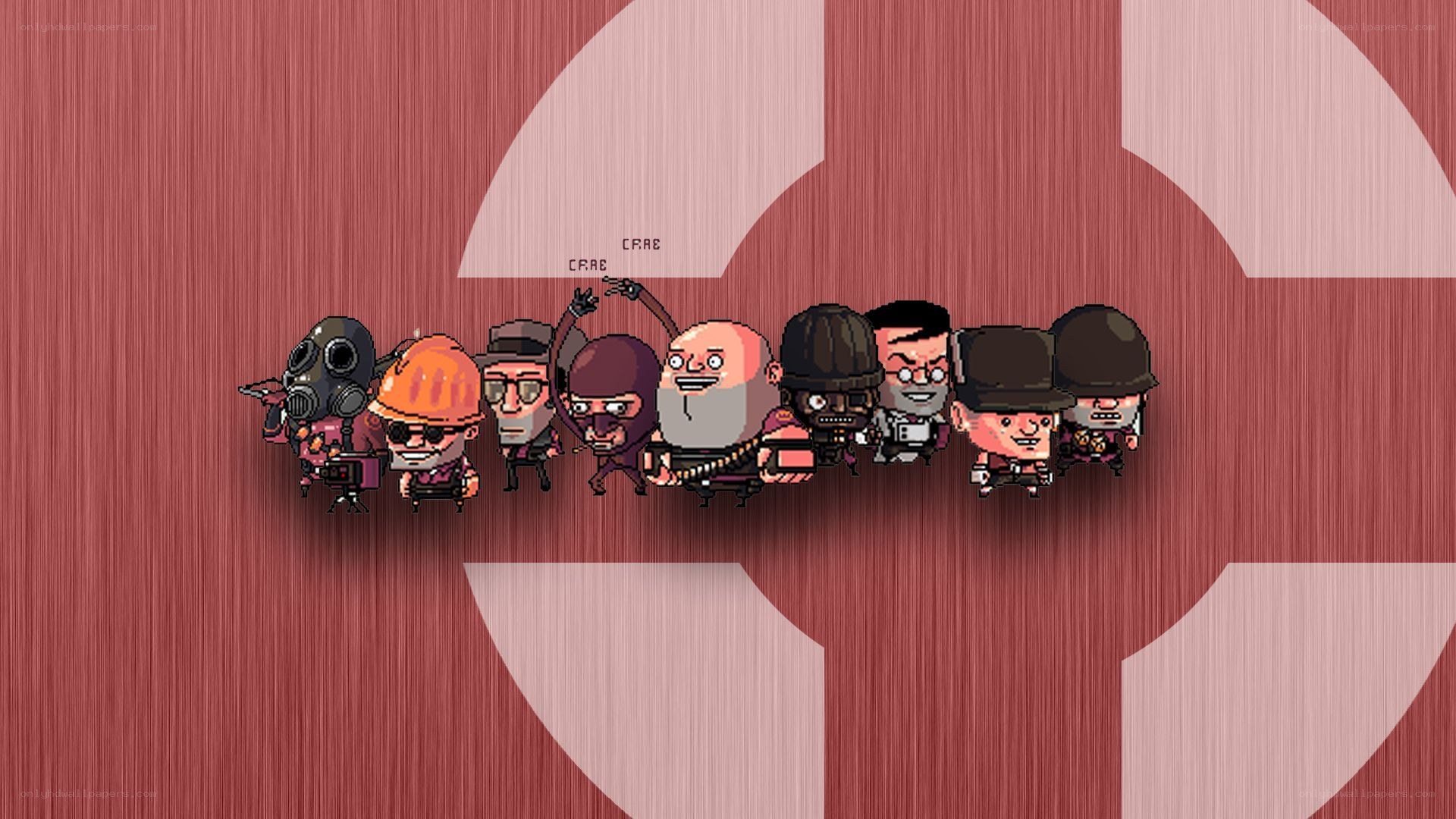 Team Fortress 2 pixel art characters