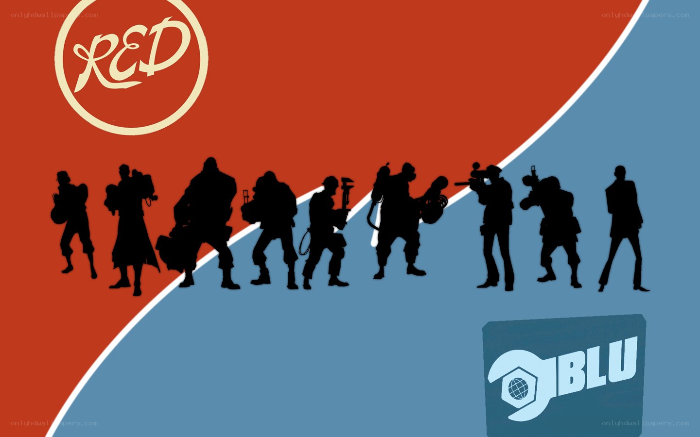 Team Fortress 2 team silhouettes