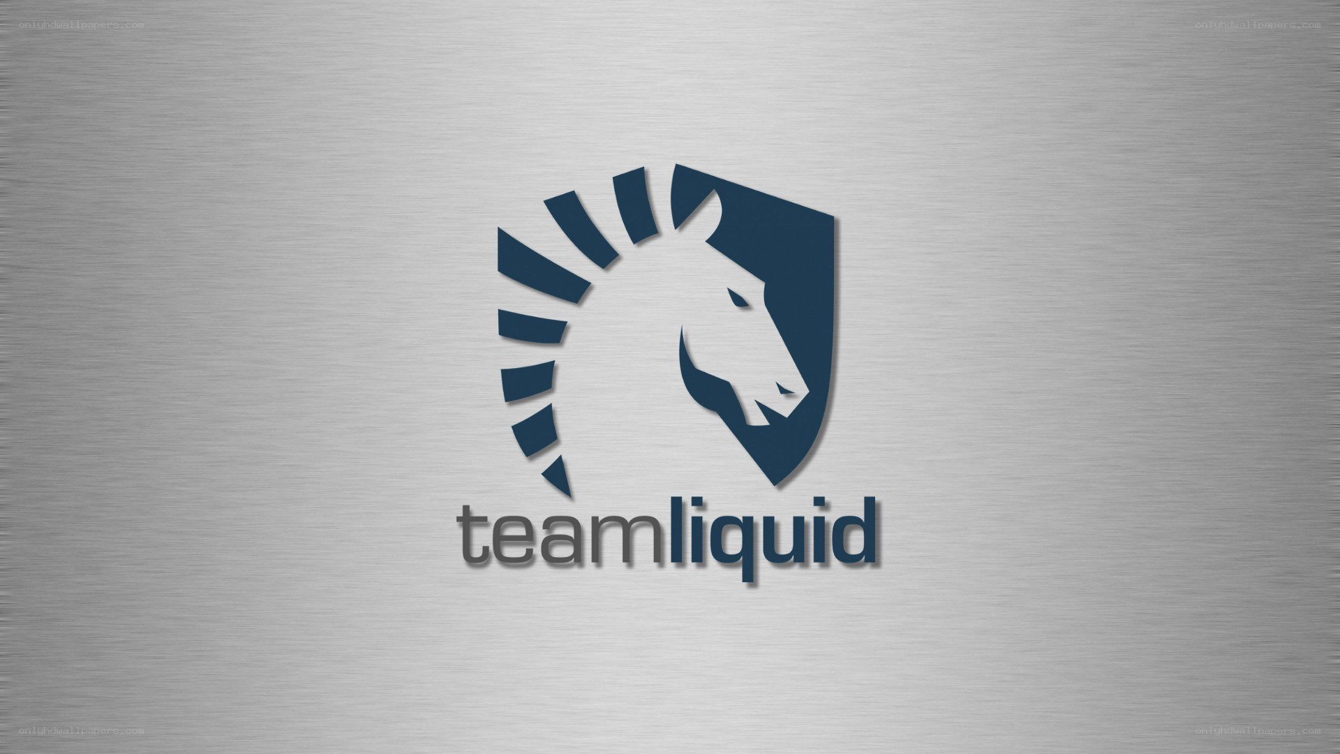 Team Liquid logo on metal