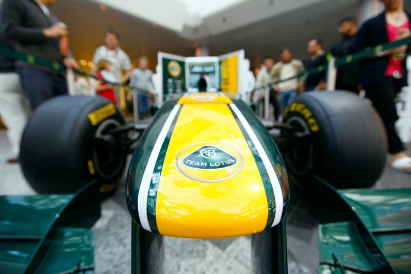 Team Lotus race car display