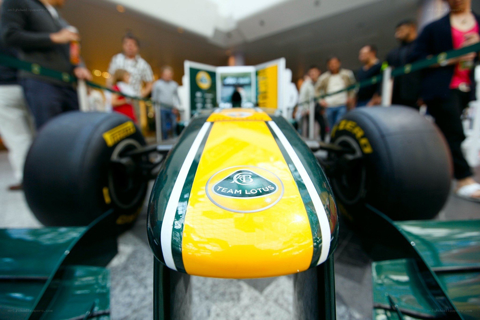 Team Lotus race car display