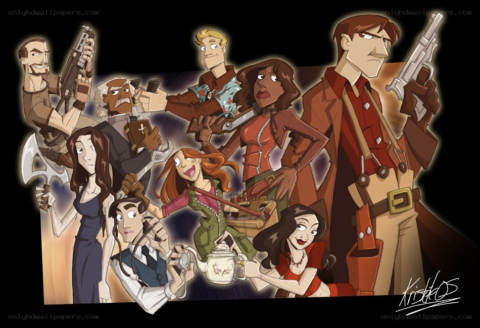 Team of animated characters
