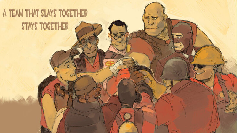 Team of mercenaries together