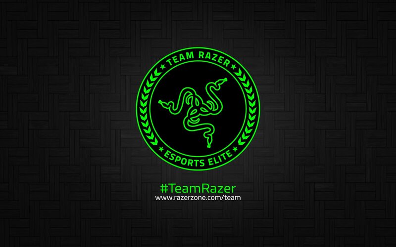 Team Razer Logo — Black, Dark