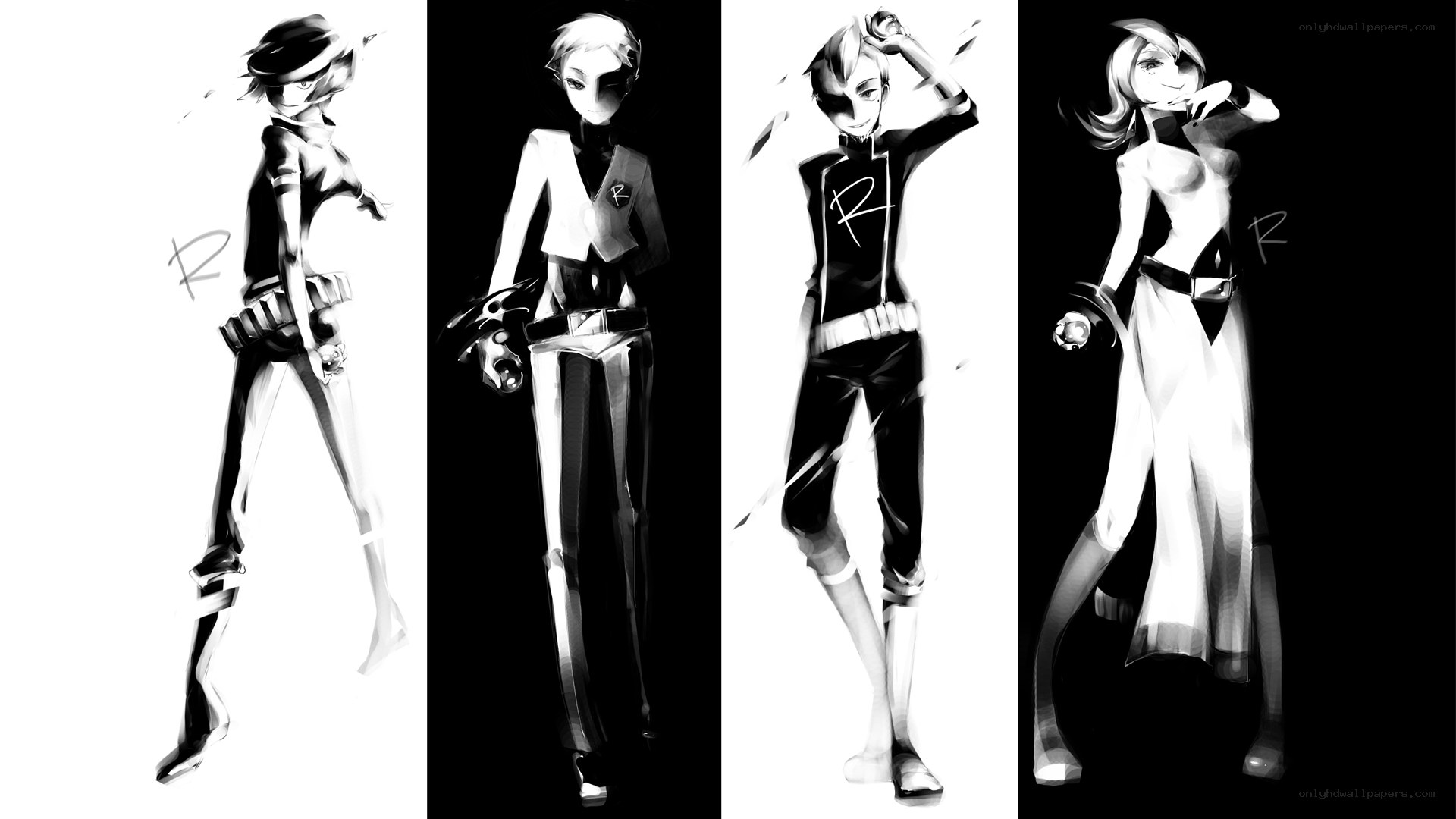 Team Rocket character designs