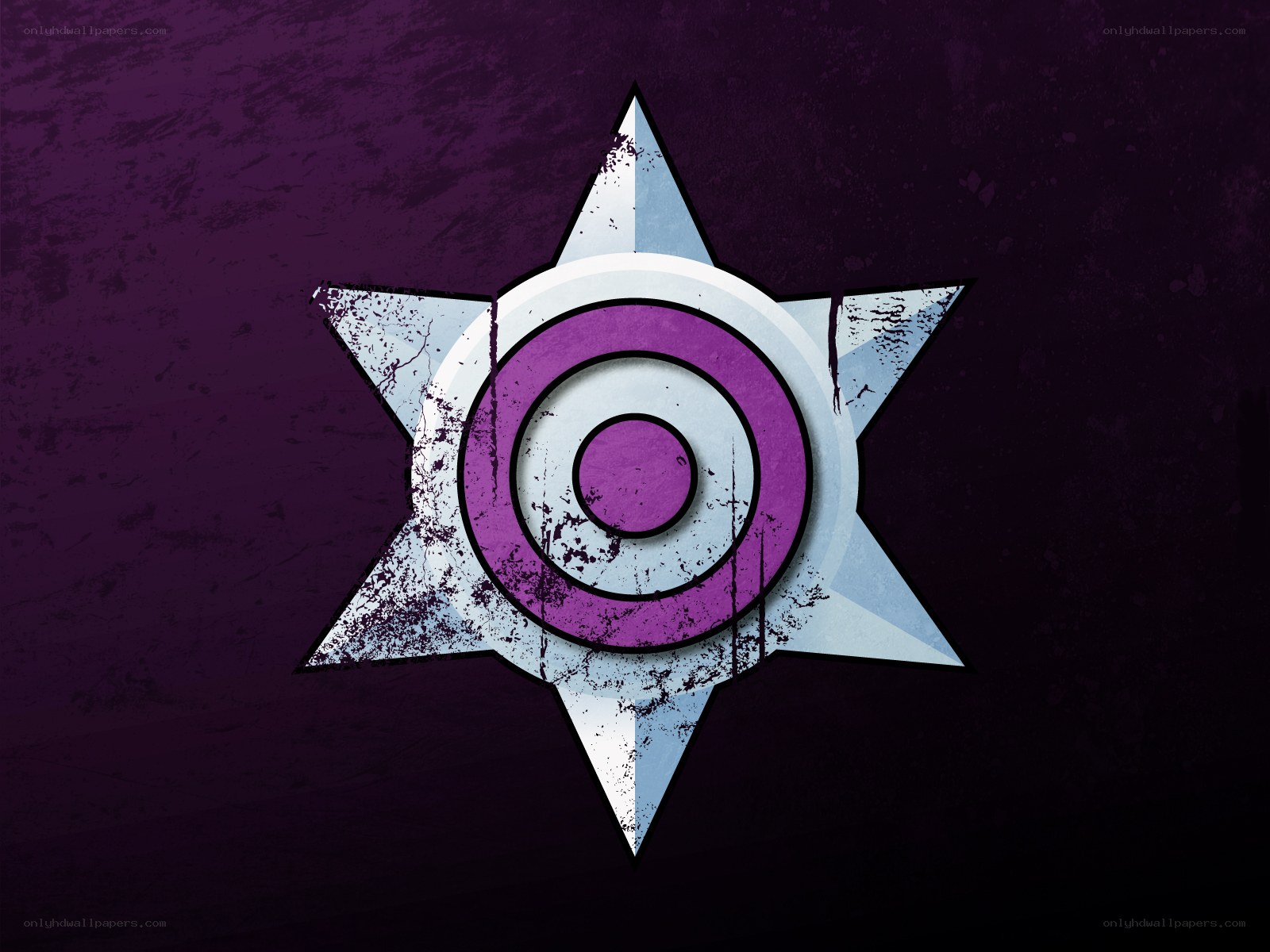 Team Rocket logo on purple background