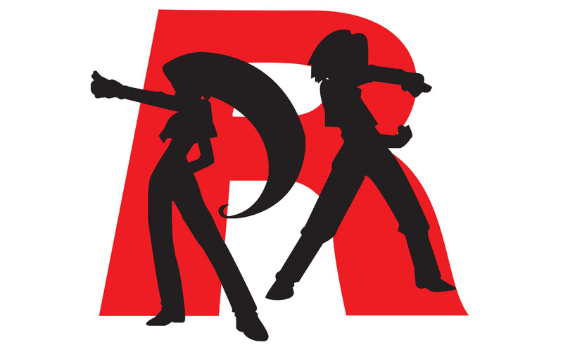 Team Rocket logo with silhouettes