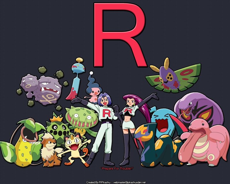 Team Rocket Members and Pokémon