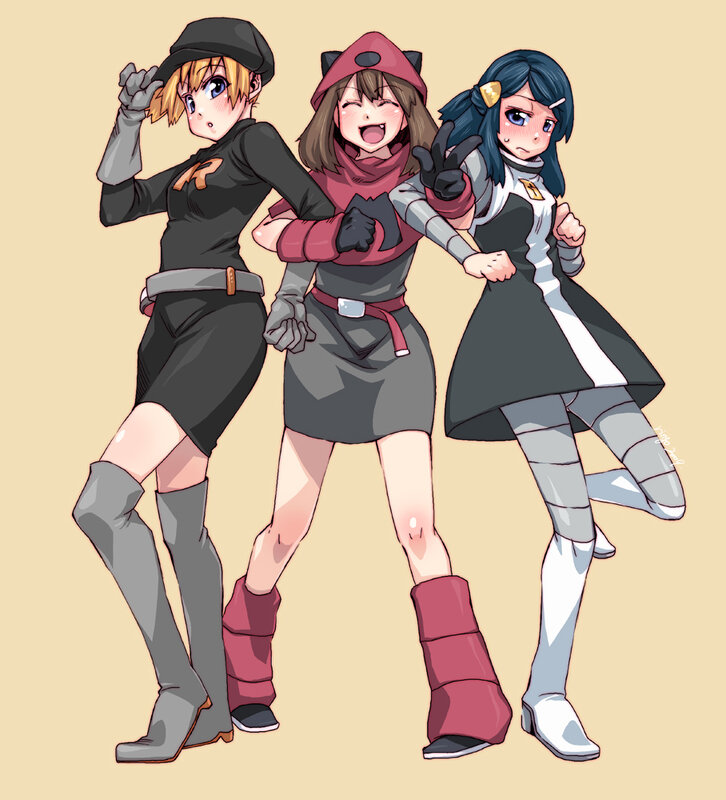 Team Rocket members in uniform