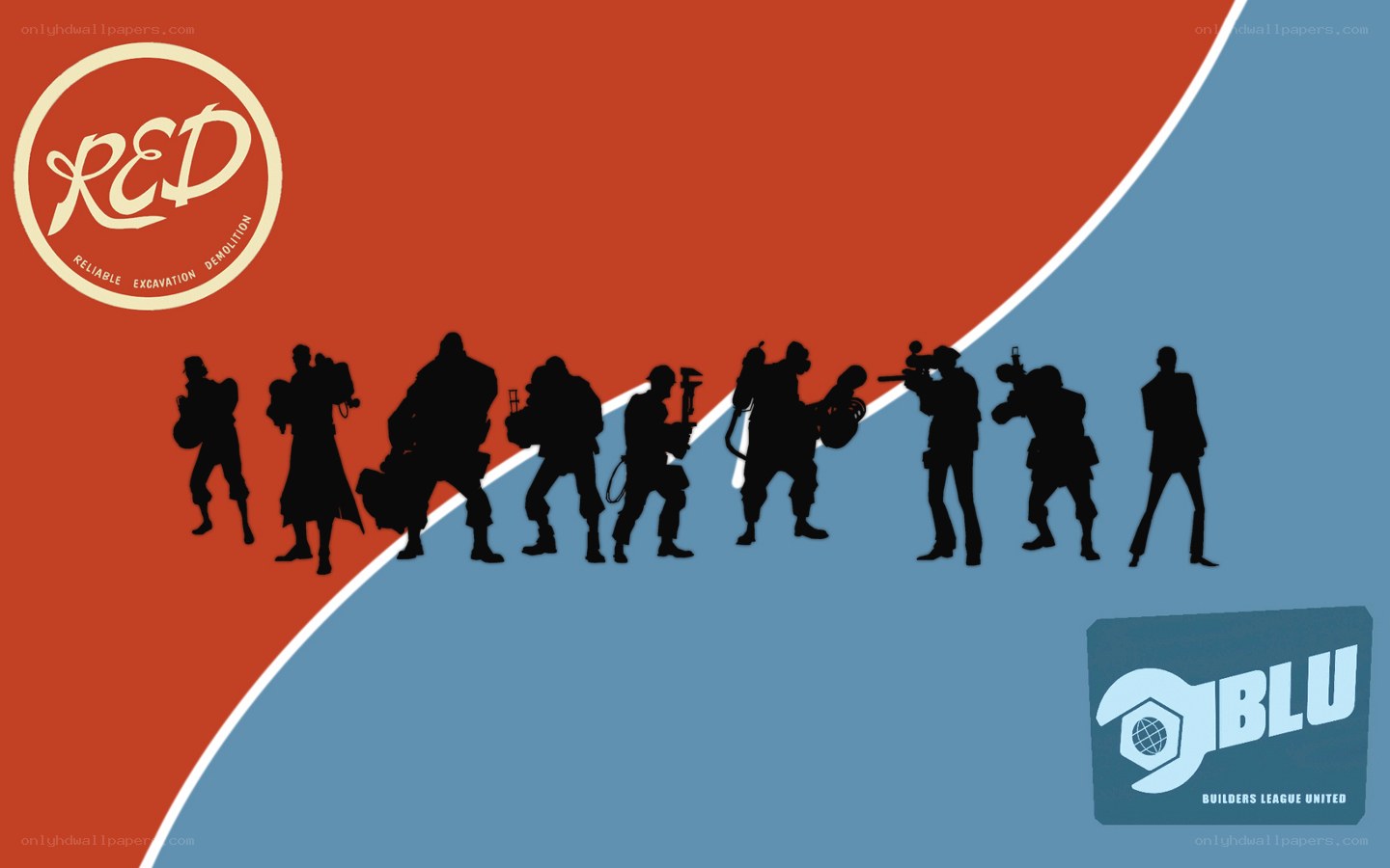 Team Silhouettes Red vs Blue