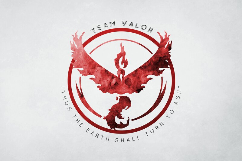 Team Valor Logo — Red, Dramatic