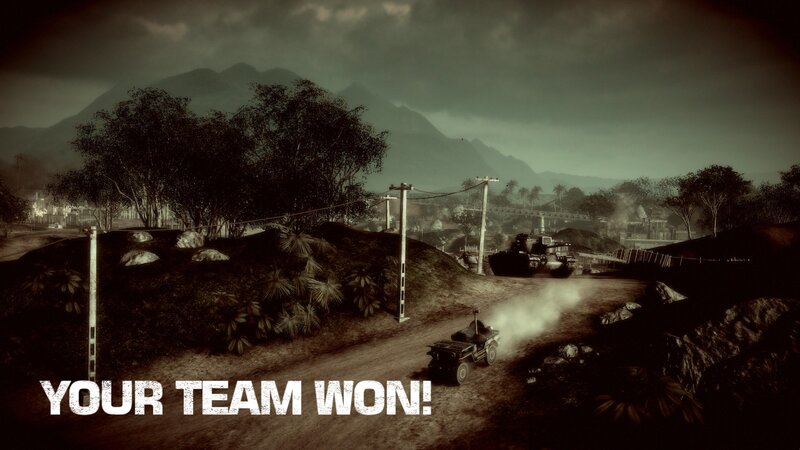 Team victory in war game