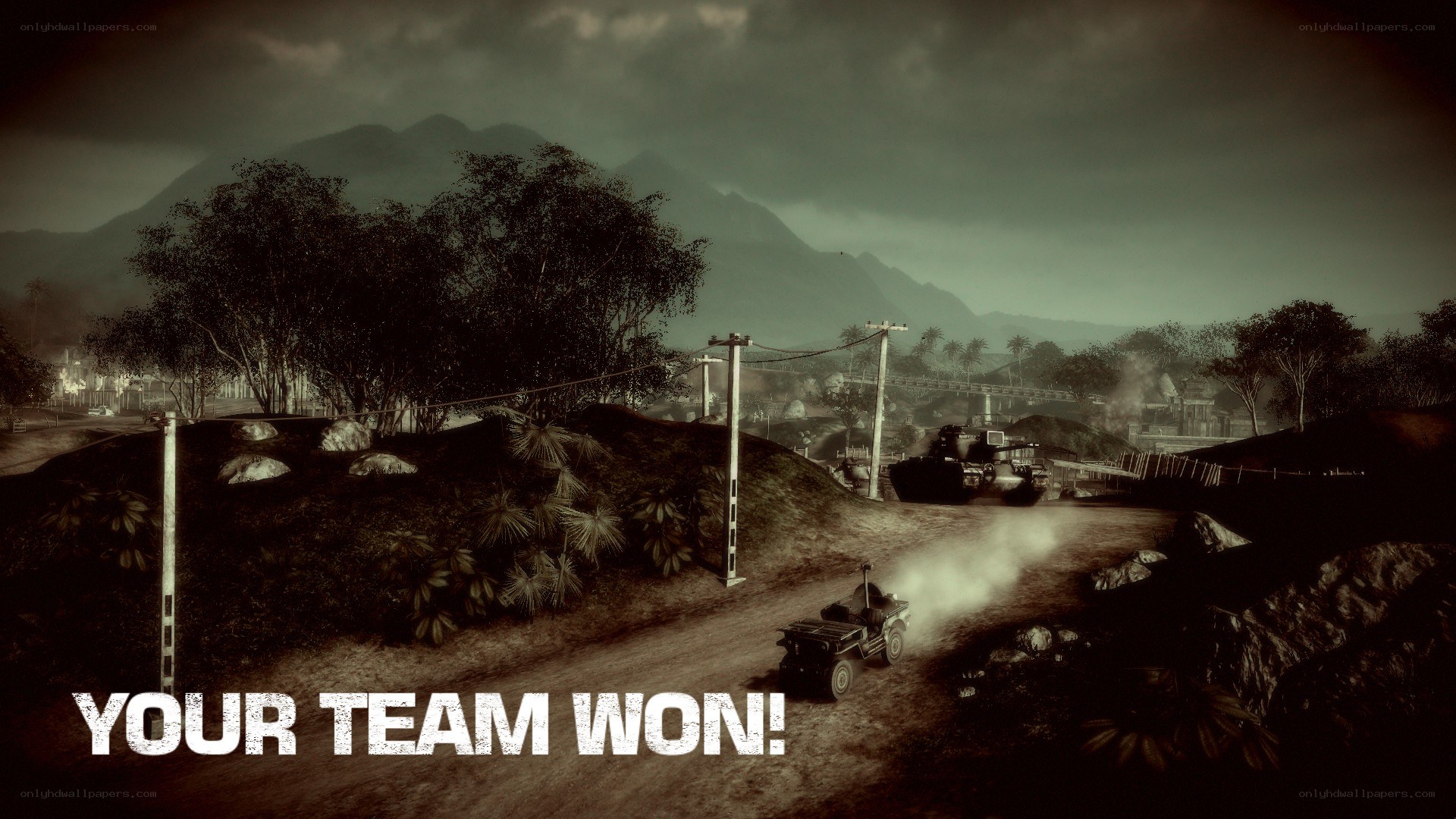 Team victory in war game