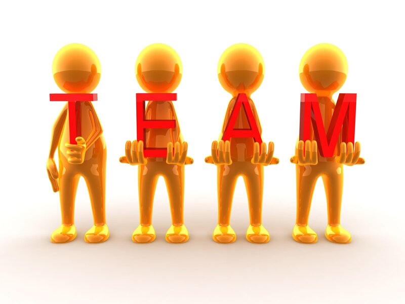 Teamwork concept with figures