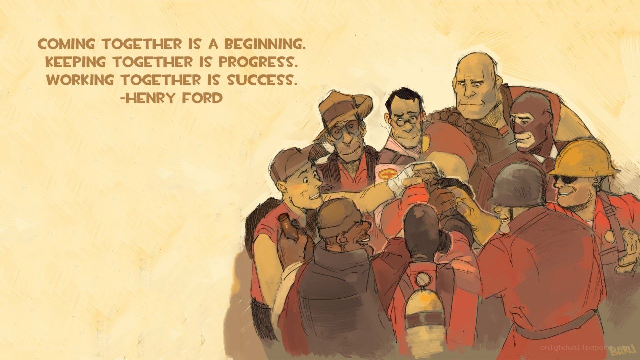 Teamwork quote illustration