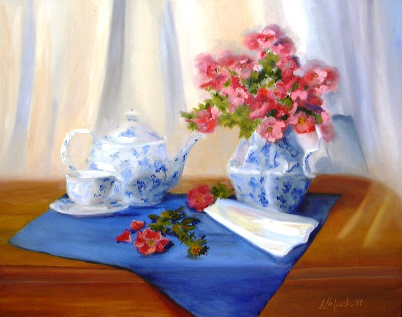 Teapot and Flowers