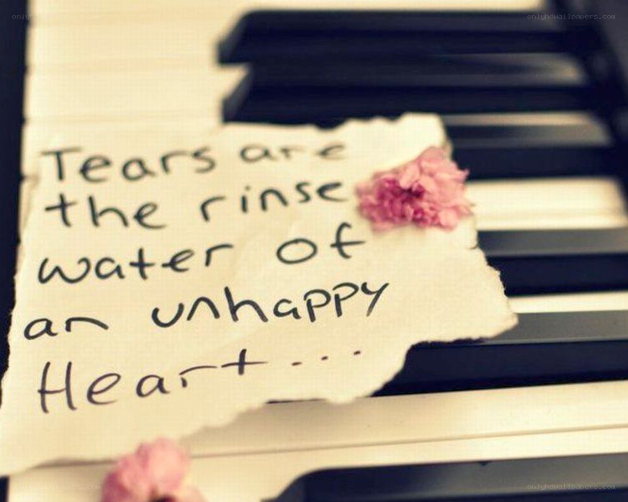 Tears on piano keys