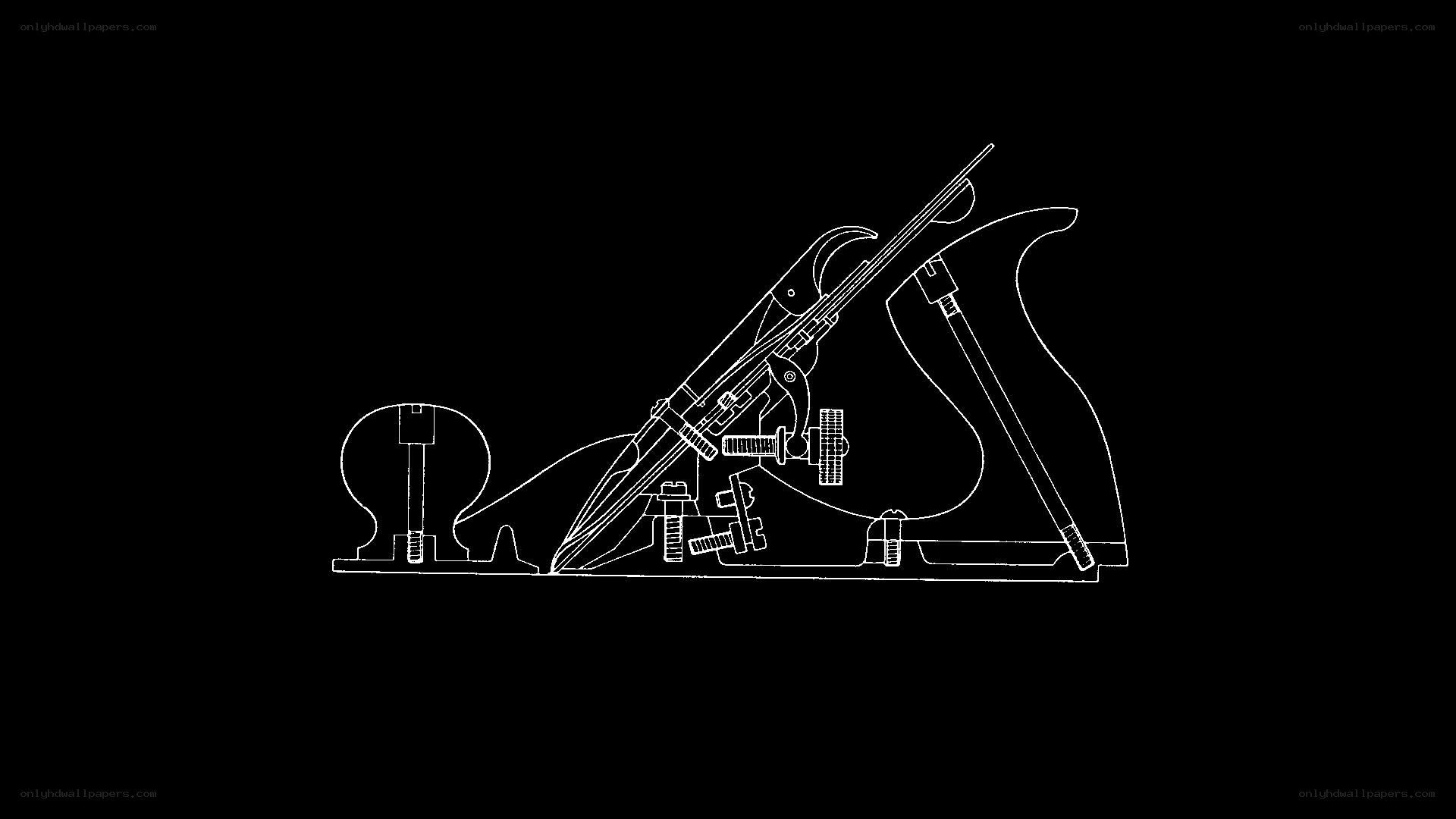 technical drawing of a hand plane