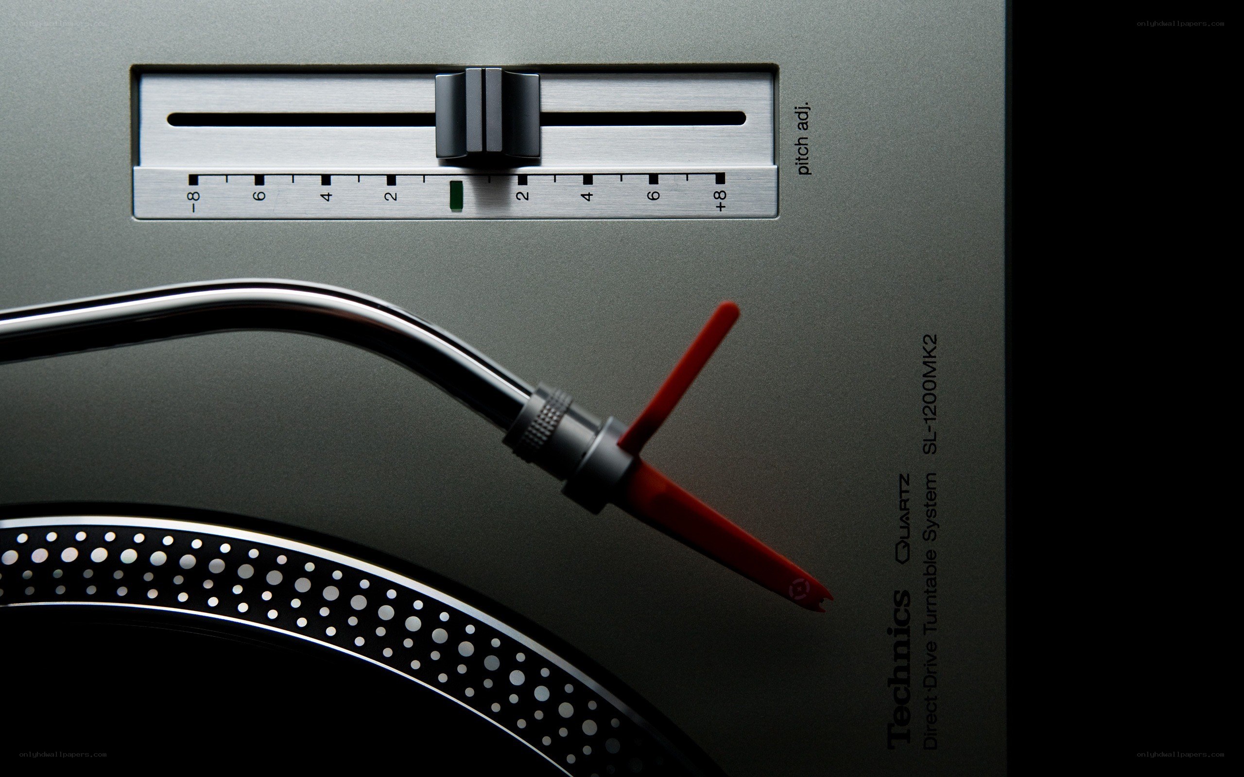 Technics turntable close-up