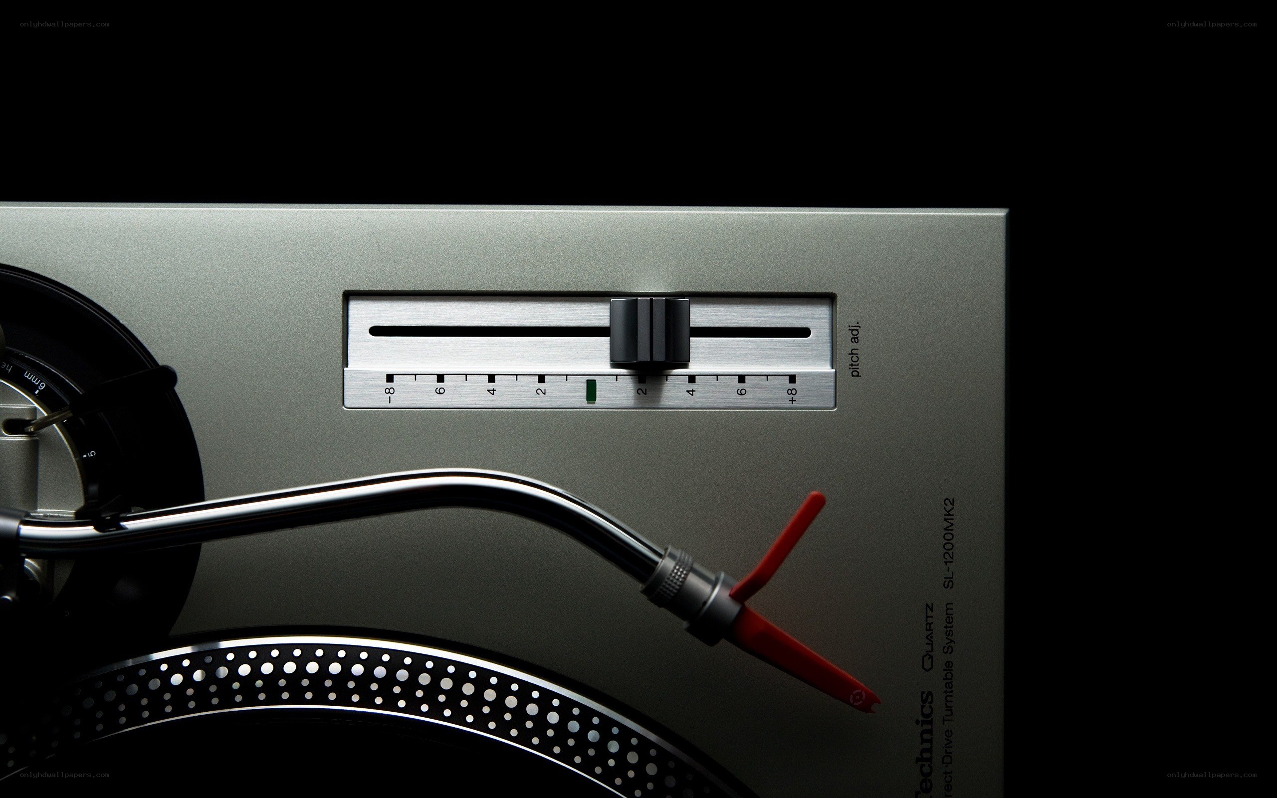 Technics turntable close-up