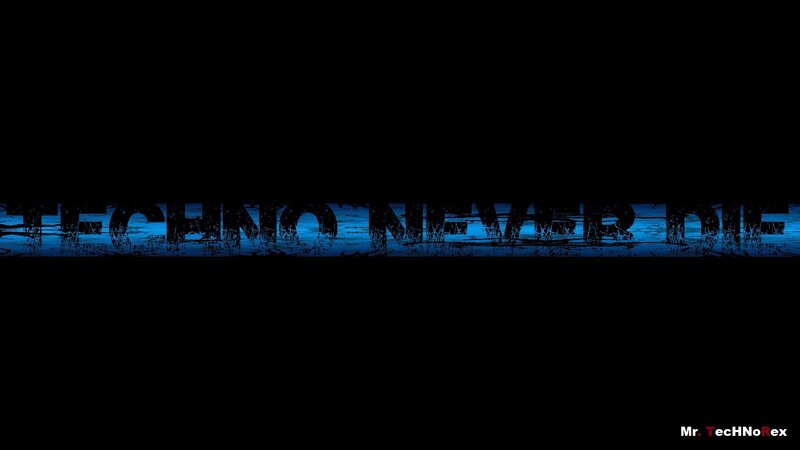 techno never dies text art