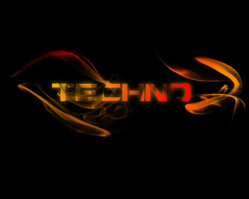 Techno Text with Smoke
