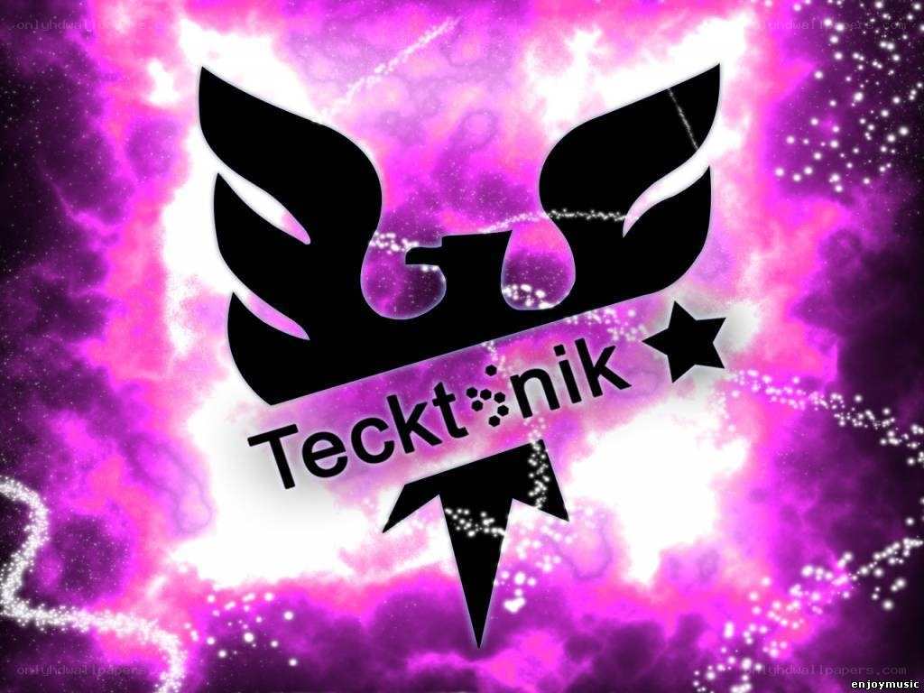 Tecktonik logo on cosmic background