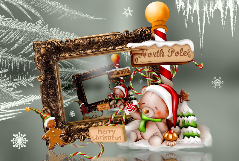 Teddy Bear at North Pole