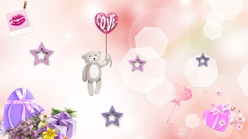 Teddy Bear Holding Balloon