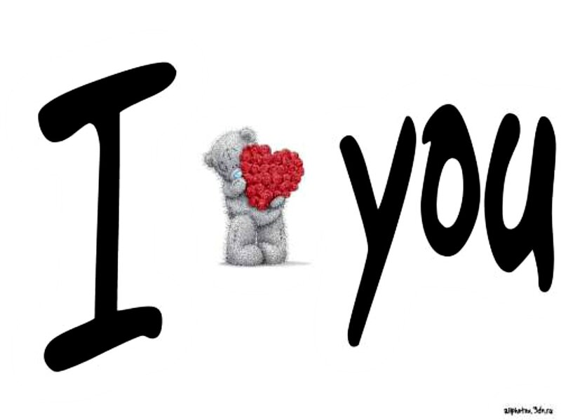 Teddy Bear Holding Heart — Black