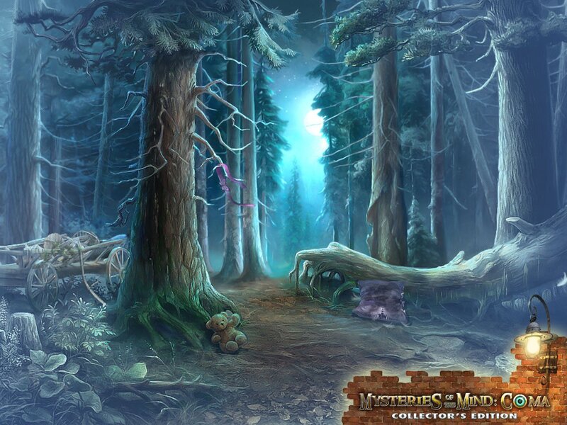 Teddy Bear in Forest — Blue