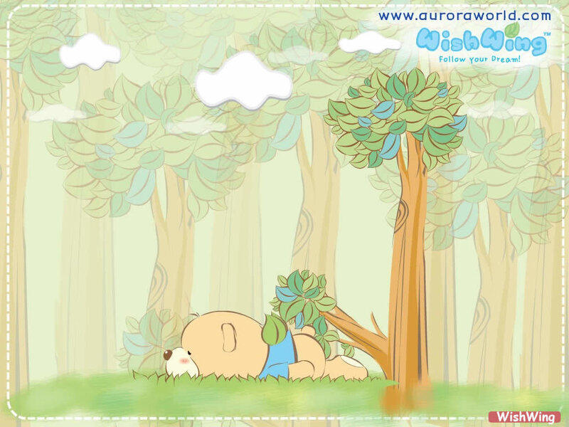 Teddy bear in forest