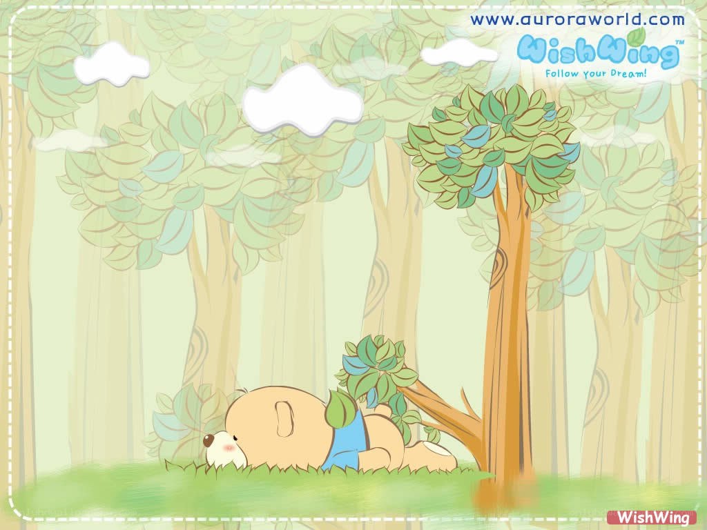 Teddy bear in forest