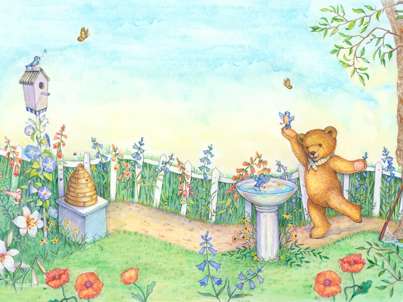 Teddy Bear in Garden