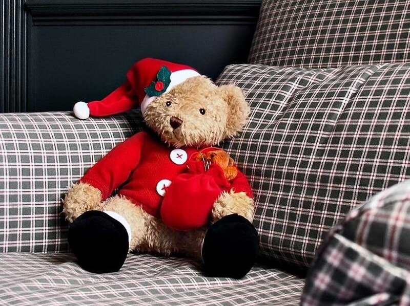Teddy Bear in Holiday Outfit