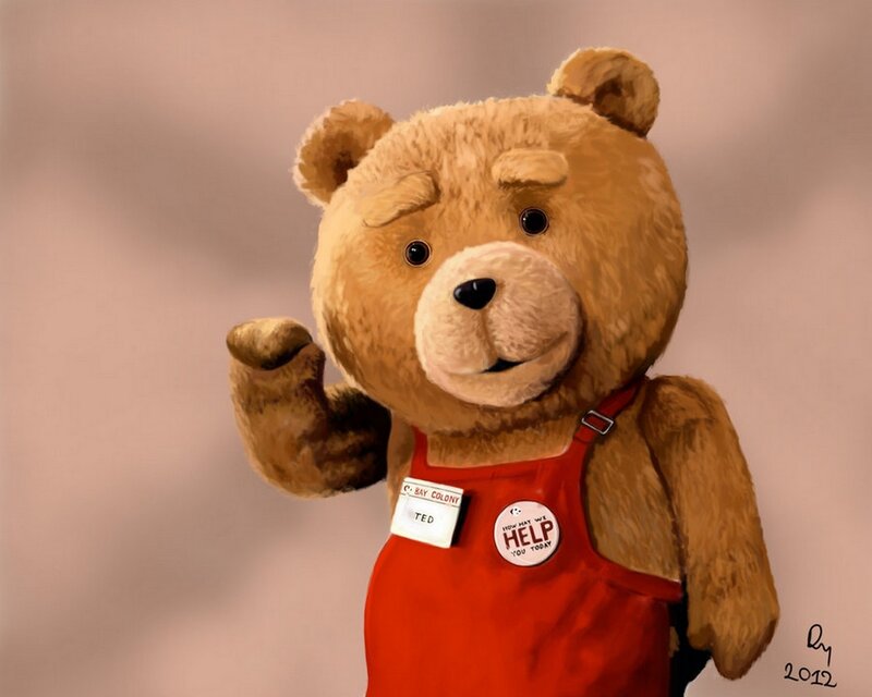 Teddy Bear in Overalls