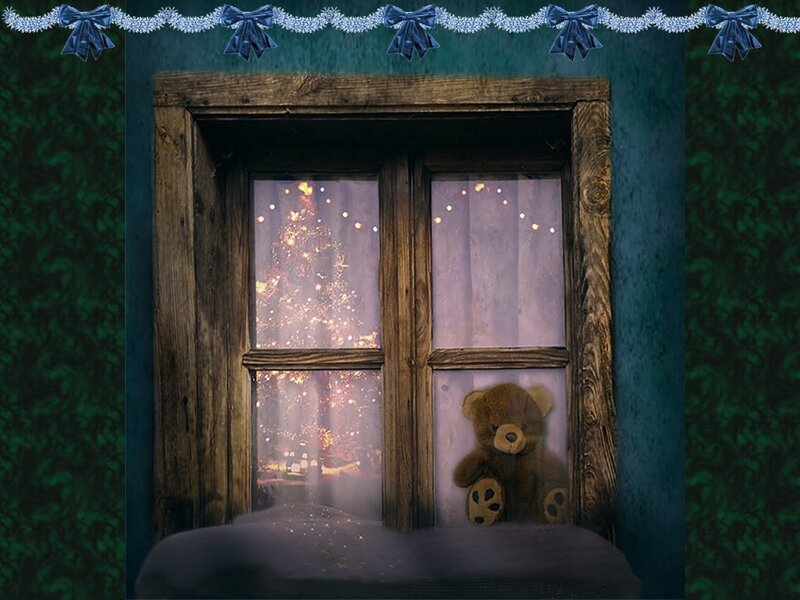 Teddy Bear in Window