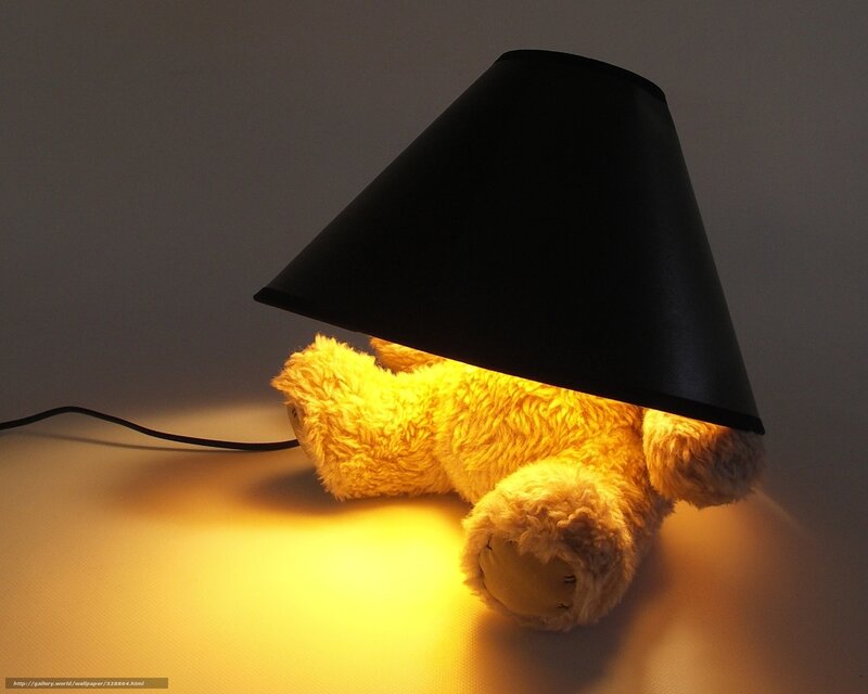 Teddy Bear Lamp — Black, Dramatic