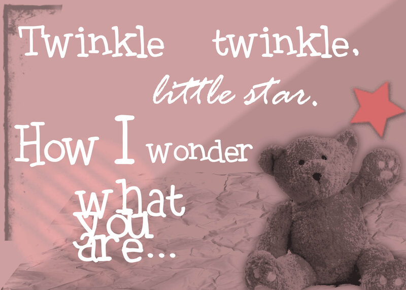 Teddy Bear on Bed — Pink, Calm
