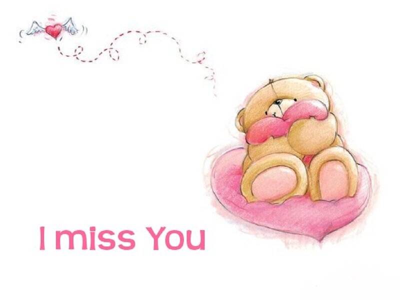 Teddy Bear on Heart — Pink