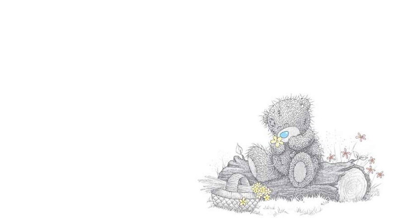 Teddy Bear on Log — Gray