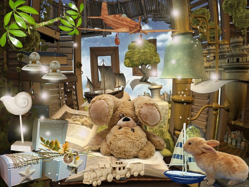 Teddy Bear on Open Book